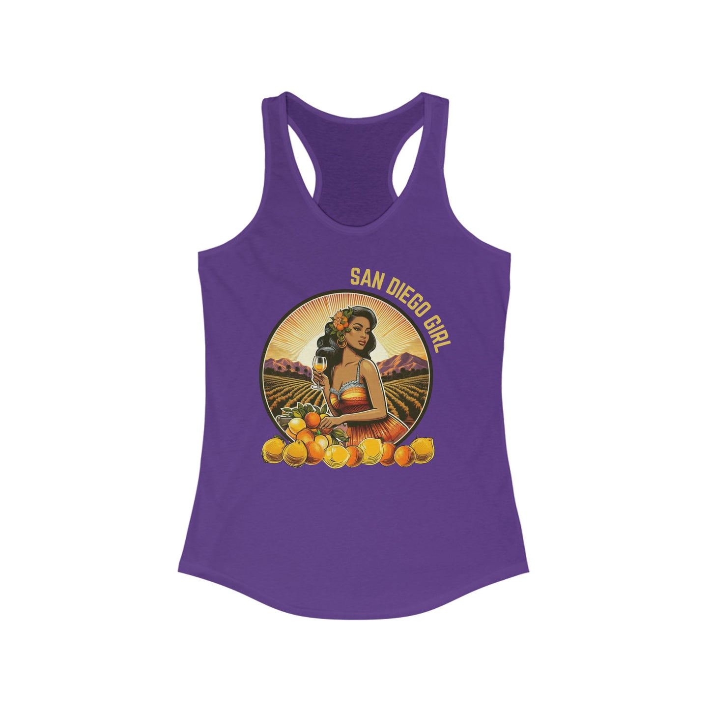 SAN DIEGO GIRL - Tank Top - Retro Brunette