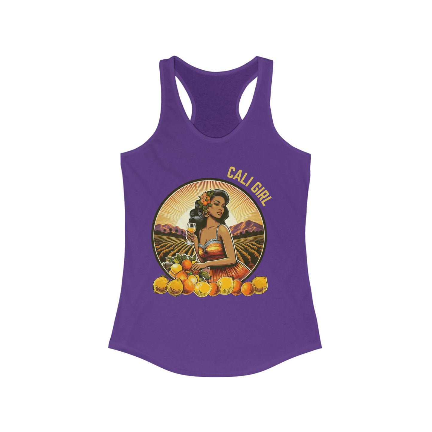 CALI GIRL- Tank Top - Retro Brunette