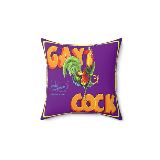 Gay Cock Square Pillow