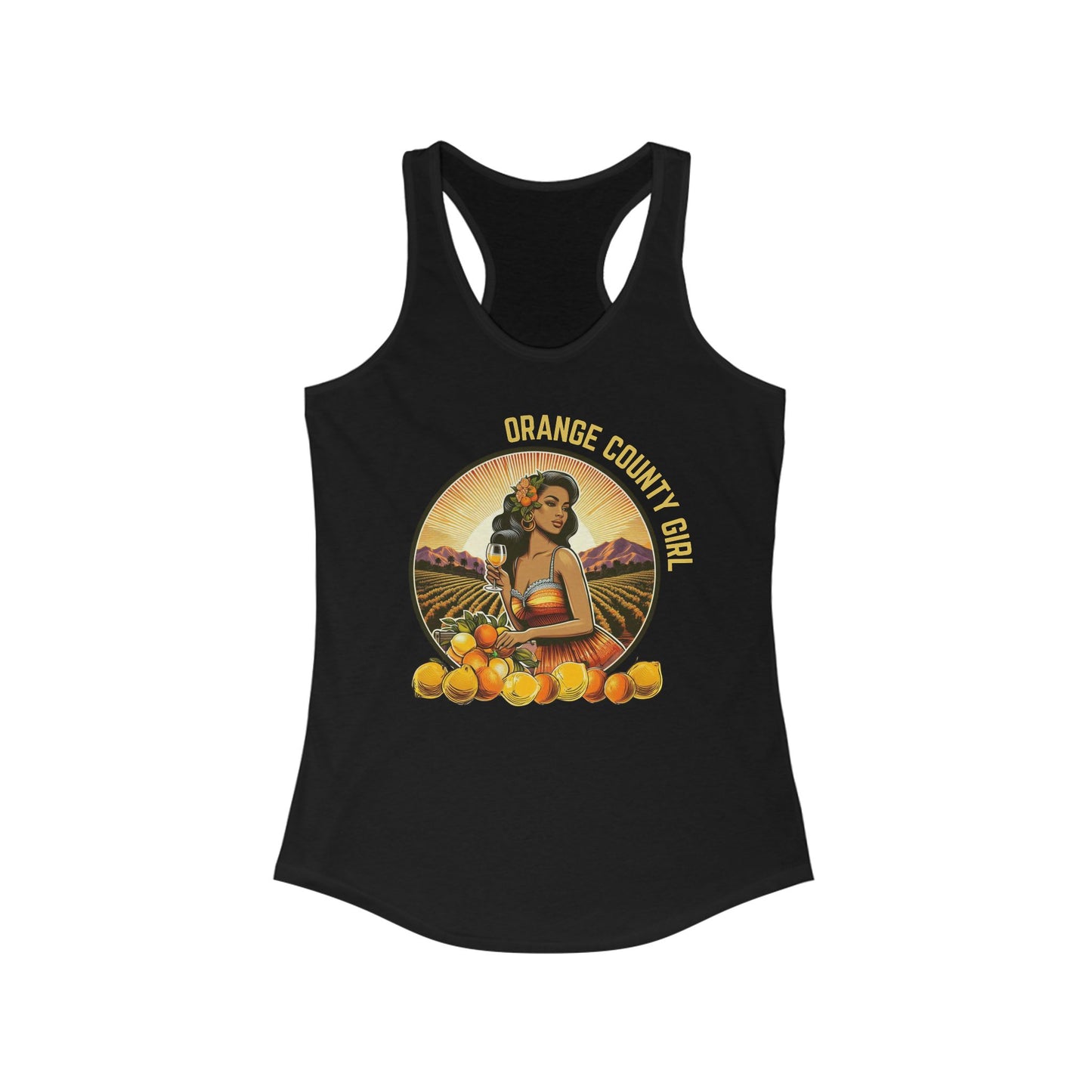ORANGE COUNTY GIRL - Tank Top - Retro Brunette