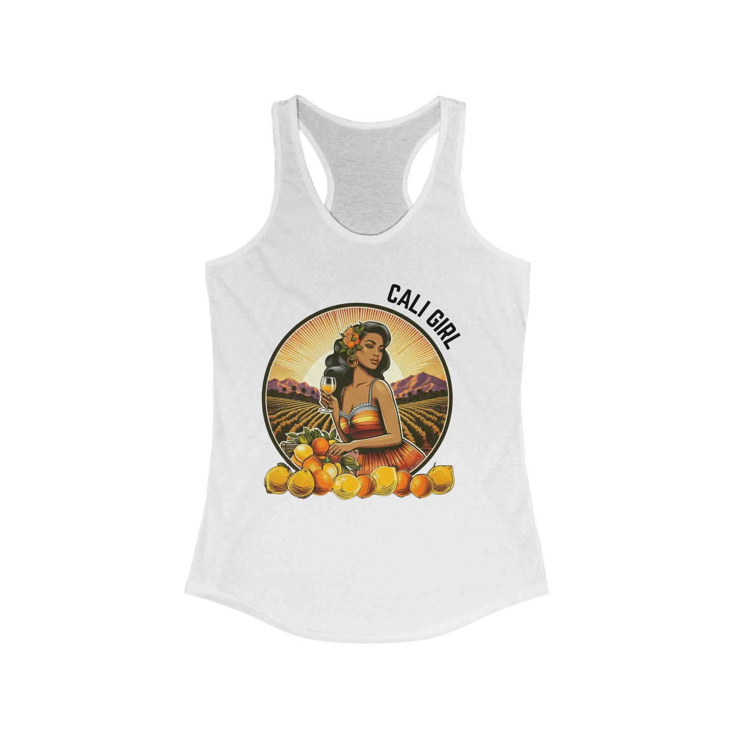 CALI GIRL- Tank Top - Retro Brunette
