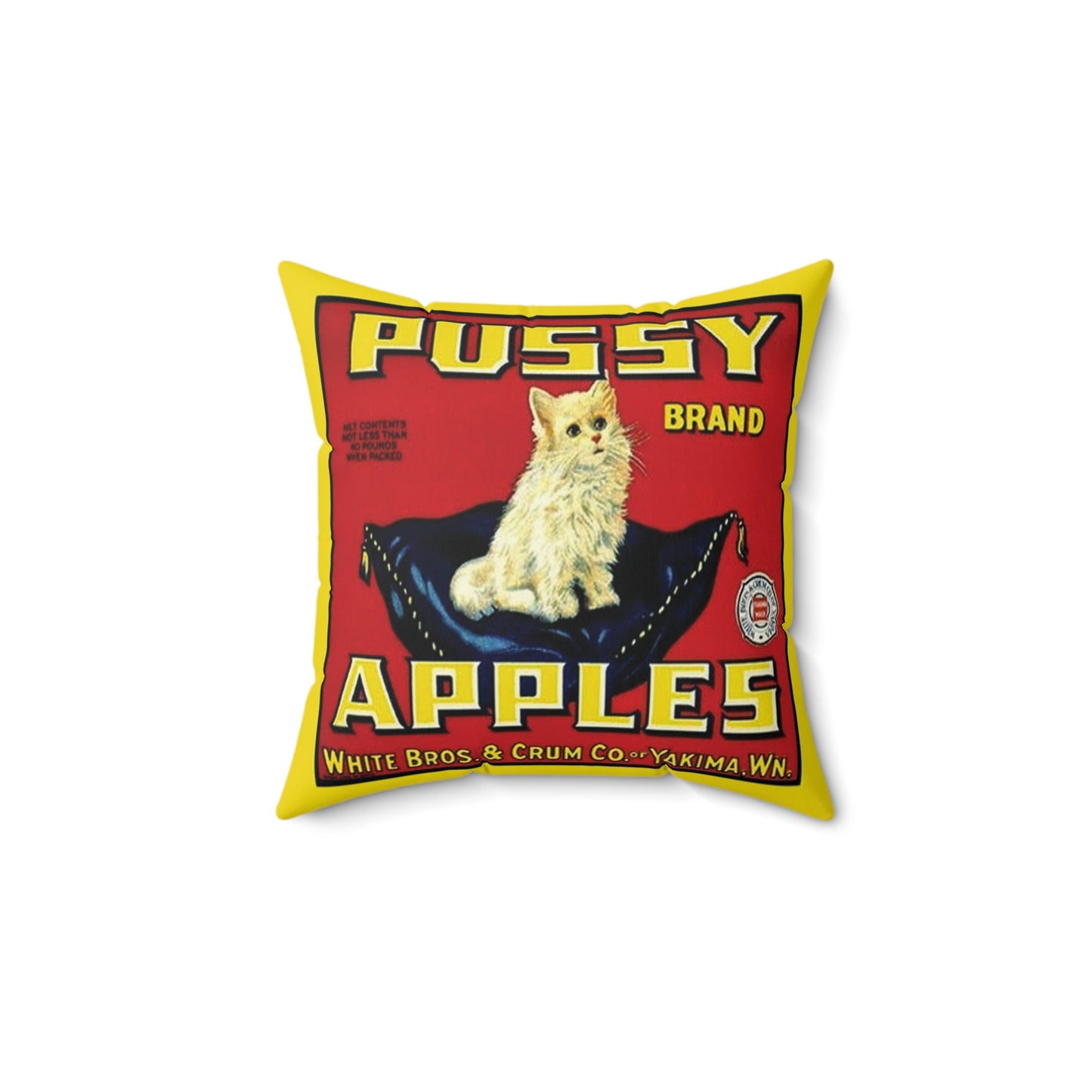 Pussy Apples Square Pillow