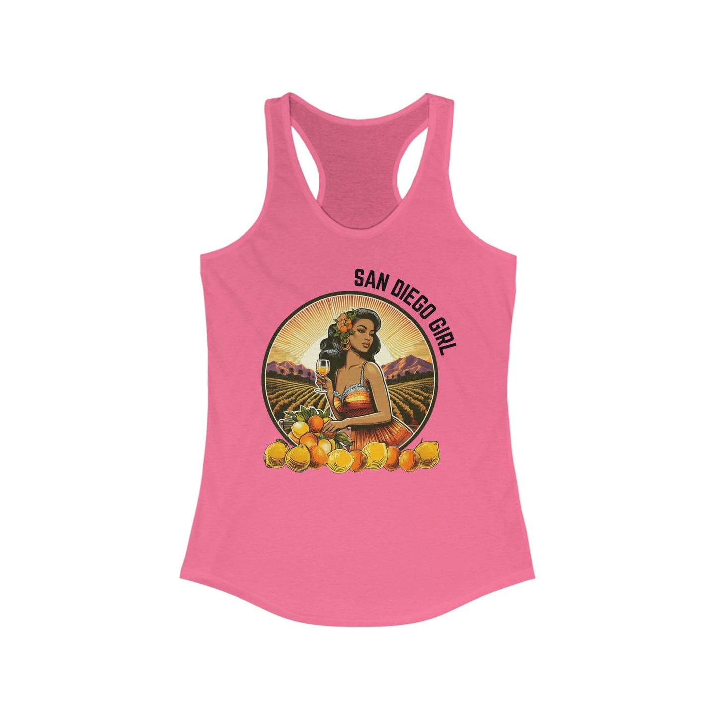 SAN DIEGO GIRL - Tank Top - Retro Brunette