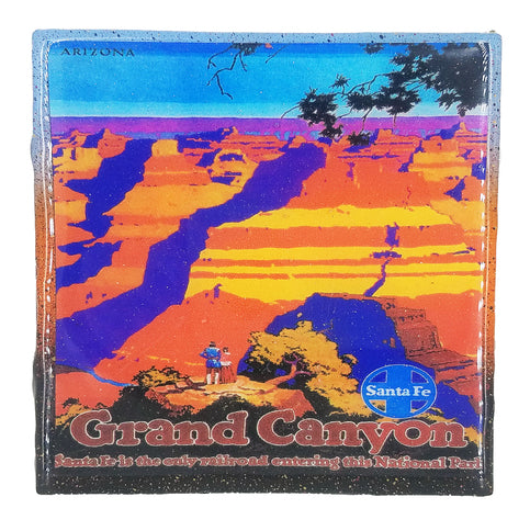 Handmade Coaster - National Parks - Grand Canyon - Vintage Art